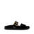 Prada Prada Triangle-Logo Velvet Slides Black