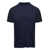 Tom Ford Blue Crew Neck T-Shirt With Embroidered Logo In Cotton Blend Man BLUE