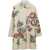 Prada Prada Floral-Print Single-Breasted Coat Beige