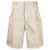 Prada Prada Pleated Wide-Leg Shorts Beige