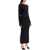 Ganni Long Ribbed Jersey Dress With Nine Words BLACK