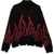 Vision of Super Black Jumper High Neck With Pink Flames BLACK