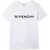 Givenchy Compact Cotton Jersey Tee Shirt, Givenchy "Shadow" Printed Logo With Flock. WHITE