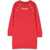 Balmain Ml Sweatshirt Dress Logo And Buttons RED