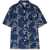 GCDS Logo Patterned Short Sleeve Shirt BLUE