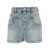 Isabel Marant 'Jovany' Light Blue Shorts With Button Closure In Cotton Denim Wioman BLUE