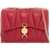 Versace Quilted Shoulder Bag Kleio LIPSTICK RED-VERSACE GOLD