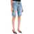 THE ATTICO Denim Boyfriend Bermuda Shorts For SKY BLUE