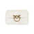 Pinko Matelassé leather shoulder bag with iconic Love Birds buckle White