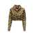 DSQUARED2 Dsquared2 Leopard Calf Hair Cropped Jacket Brown