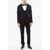 CORNELIANI Geomtric-Pattern Cerimonia Academy Suit With Satin Lapel Black