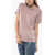 Max Mara S Solid Color Aris Crew-Neck T-Shirt With Contrasting Detail Pink