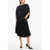 Maison Margiela Mm6 Satin Cape Dress With Belt Black