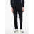 CORNELIANI Virgin Wool Mid-Rise Waist Pants With Belt Loops Midnight Blue