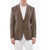 CORNELIANI Cc Collection Side Vents Notch Lapel Flap Pocket 2-Button Bl Brown