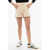 Balmain Brushed Multipocket Shorts With Flocked Logo Beige