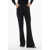 Balmain Flared-Fit Pants With Rhinestoned Side Band Black