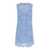 Dolce & Gabbana Light Blue Sleeveless A Line Dress In Floral Dg Lace Woman BLUE