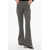 Balmain Wool Low-Rise Flared Pants Black & White