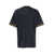 Versace Black Crewneck T-Shirt With Greca Pattern On The Sleeves In Tech Fabric Man Black