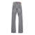 Versace Grey Washed Jeans With High Waist And Logo Patch In Denim Man GREY