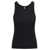 TOTÊME 'Espera' Black U Neck Rib Tank Top In Stretch Cotton Woman TOTEME Black