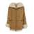 TOTÊME Beige Shearling Jacket With Fur Trims In Leather And Fur Woman Beige