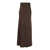 PLAIN Brown Long Skirt  With Volant Detail At The End In Satin Woman BROWN