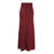 PLAIN Bordeaux Long Skirt  With Volant Detail At The End In Satin Woman Red