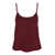 PLAIN Bordeaux Top With Spaghetti Straps In Satin Woman Red