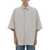 Bottega Veneta Bottega Veneta Striped Overshirt With "Bv" Embroidery GREY