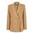 Alberta Ferretti 'Enver' Beige Double-Breasted Jacket With Pointed Lapels In Tech Fabric Blend Woman PINK