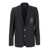 Dolce & Gabbana Black Jacket With Logo Application On Chest In Fabric Man Black