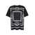 Dolce & Gabbana Black Crewneck T-Shirt With Bandana Print All-Over In Cotton Woman Black