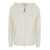 Brunello Cucinelli White Hoodie With Zip Closure In Cotton And Silk Blend Woman WHITE