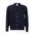 Thom Browne Blue V-Neck Cardigan With 4-Bar Detail In Cotton Man BLUE