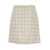 Versace Beige Skirt With Medusa Head Hook In Tweed Woman Beige