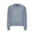 Fabiana Filippi Grey Sweater With V Neck And Micro Sequins In Wool Blend Woman GREY