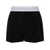 Alexander Wang Alexander Wang High Waisted Pleated Short With Logo Elastic Clothing Black