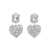 Self-Portrait Self-Portrait Crystal Heart Tiered Earrings SILVER