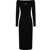 Balmain Balmain Ls Double Collar Knit Zipped Midi Dress Clothing Black