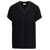 Brunello Cucinelli Black V-Neck T-Shirt With  Monile Detail In Stretch Cotton Woman Brunello Cucinelli Black