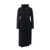 Sacai Wool coat with striped motif Black