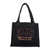 Ganni Denim large tote bag Black