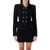 Self-Portrait Textured knit peplum jacket Black