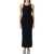 Ganni Rib knit tank top long dress Black