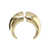 MARINE SERRE Moon piercing earring Gold