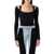 MUGLER Sculpting knit bodysuit Black