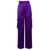 Versace Purple Cargo Pants Satn Effect With Cargo Pockets In Viscose Woman Purple