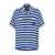 Vivienne Westwood Blue And White Striped Bowling Shirt With Orb Embroidery In Cotton Blend Man BLUE